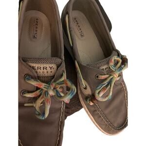 Sperry Top Sider Bluefish 2-Eye Boat Shoes, Linen Oat, Size 8.5